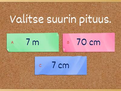 Pituuden yksiköt, cm ja m