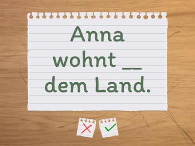 Lokale Präpositionen. DaF A2