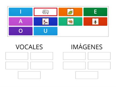 VOCALES E IMAGENES QUE EMPIEZAN CON LA VOCAL