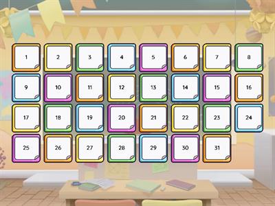 Open box Ordinal Numbers