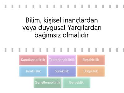 BİLİMİN ÖZELLİKLERİ