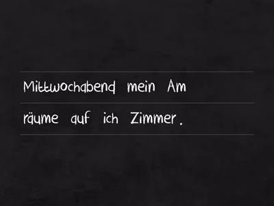 Trennbare Verben im Satz A1 E8