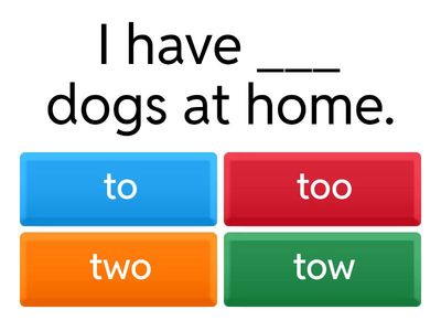 Homophones Set 1