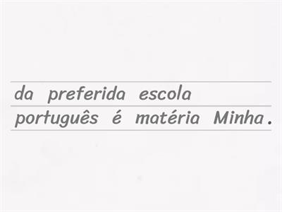 Atividade com construção de frases.