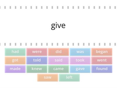 Irregular verbs (simple past)