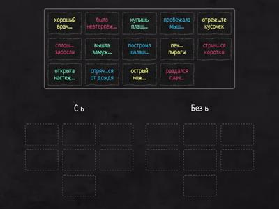 ь после шипящих