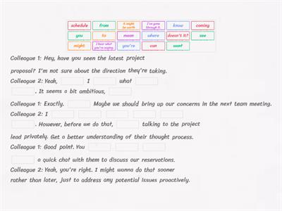 Showing understanding