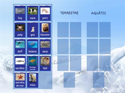 ANIMALS: TERRESTRES, AQUÀTICS, AERIS