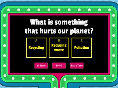Pollution/recycling Gameshow Grade 3