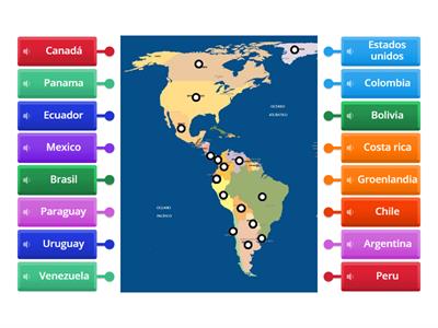 Encuentra donde van los paises de America