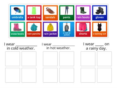 Weather Clothing Sort