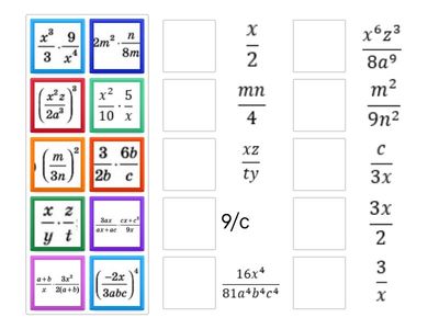 Множення і піднесення до степеня раціональних дробів 
