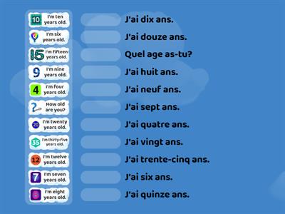 Quel âge as-tu?