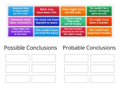 Modals - Possibility or Probability