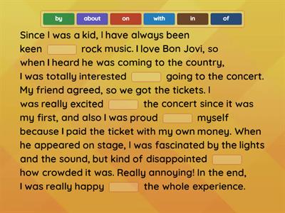 Adjectives and Dependent Prepositions