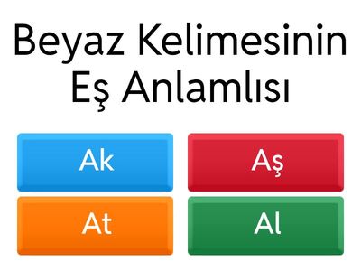 Eş Anlamlı Sözcükler