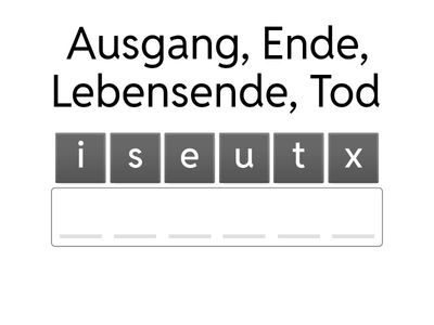 Bilde korrekte lateinische Wörter und übersetze: 