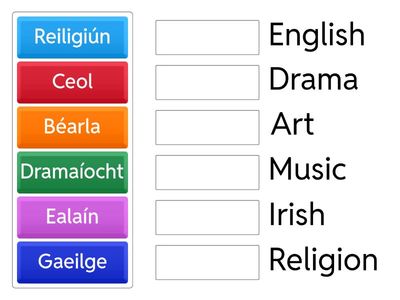 Na hÁbhair Scoile - School Subjects