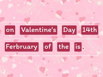 Valentine's Day Jumbled Sentences (Twinkl Inspired)