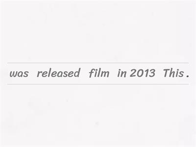  Films :  film and plot unjumble
