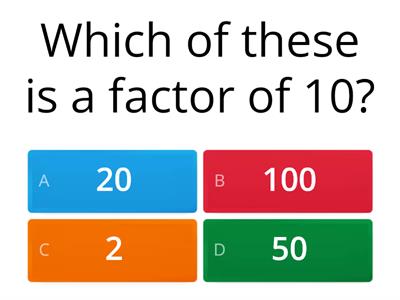 Factors and multiples