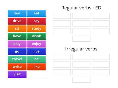 Regular and Irregular verbs