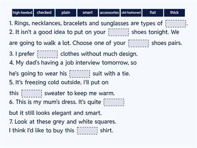 Access 2. Module 8. Clothes