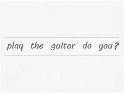 Presen simple question word order