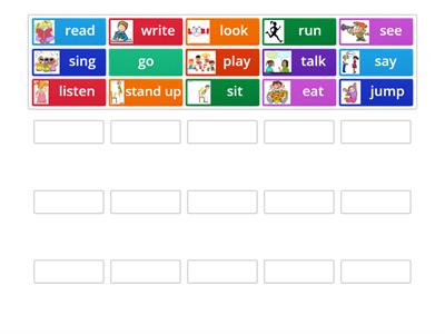 Our World unit 1-verbs