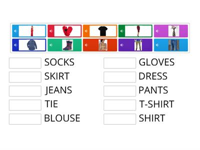 CLOTHING VOCABULARY