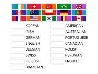 COUNTRIES AND NATIONALITIES