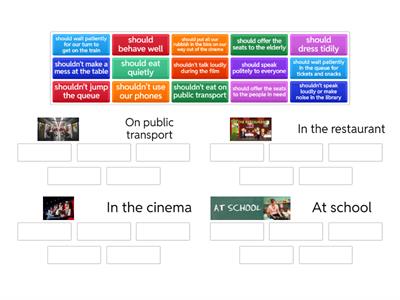 5L Unit 1 (5A) Good Manners- four places