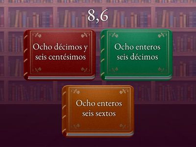 Lectura y escritura de números decimales