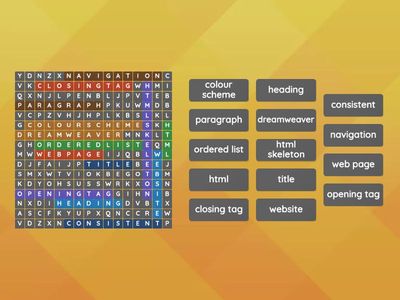 Web design Wordsearch