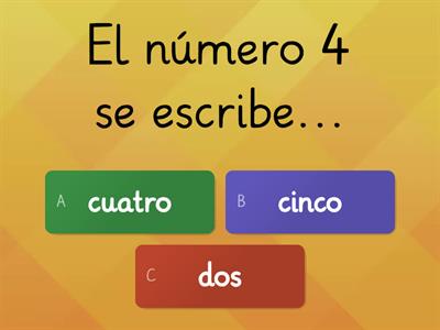 ESCRITURA DE NÚMEROS HASTA EL 9