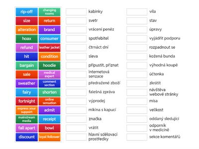 9th grade - 6. lekce - match it