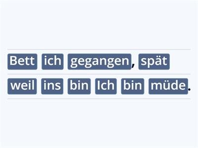 1.8.4 Grammatik - Satzverbindungen mit Konnektoren "und", "oder", "dass", "wenn", "weil", "denn", "wann", "als" (A2)