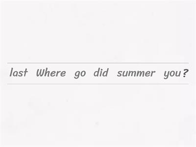 Word Order in Questions