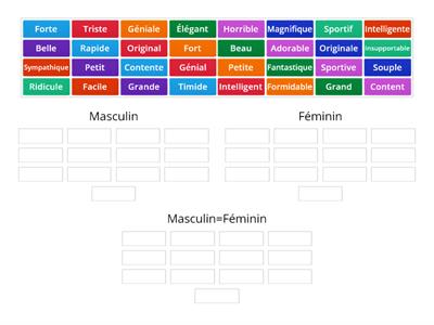 Les adjectifs