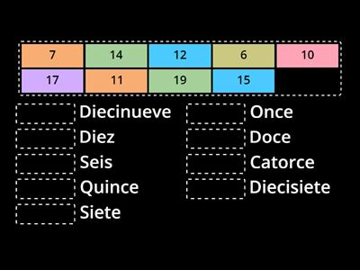 Los números del 1 a 39