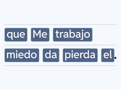 Español B1- Expresar miedo y preocupaciones con el subjuntivo