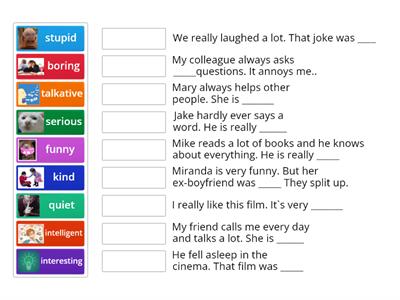 Speakout elementary/ Unit 3/ Personality adjectives