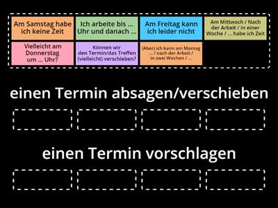 Momente A1 L16 einen Termin absagen/verschieben/vorschlagen