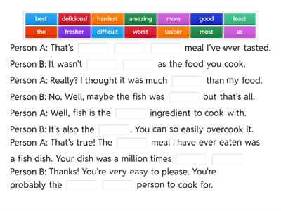 *Gold preliminary Unit 5 Comparatives & superlatives