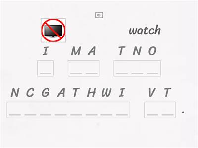 Present Continuous - negative sentences