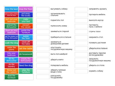 Household chores ЕГЭ