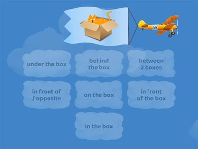 Prepositions: in, on, under, in front of