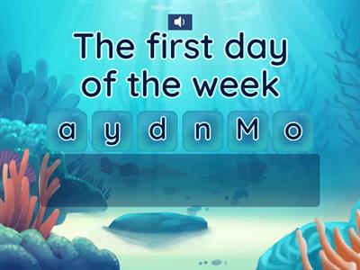 Days of the week Anagram