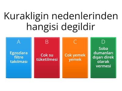 Kuraklık ve çevre sorunları 