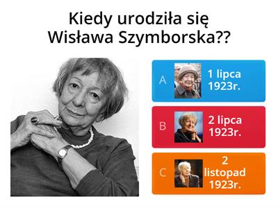 Wisława Szymborska krotki Quiz